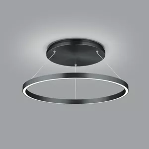 Knapstein LED závěsné světlo Lisa-D, kruhové, černá