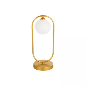 Viokef Stolní lampa Fancy se skleněným stínidlem, zlatá