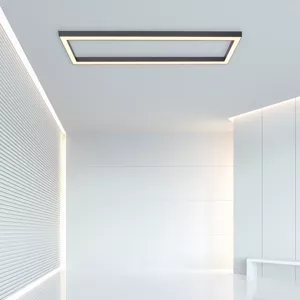 PURE PURE Lines LED stropní svítidlo, hranaté, antracit