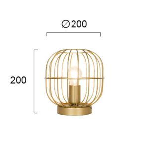 Viokef Stolní lampa Zenith ve tvaru klece, zlaté