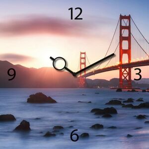 Hodiny Nástěnné Pretty Golden Gate Bridge