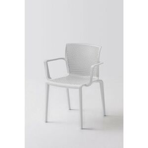 Plastová Židle s područkami spiker Bílá