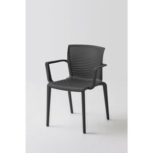Plastová Židle s područkami spiker Černá