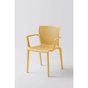 Plastová Židle s područkami spiker Hořčicově Žlutá